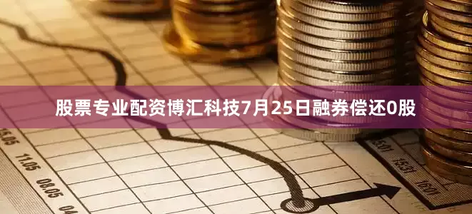 股票专业配资博汇科技7月25日融券偿还0股